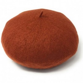 Berets Wool Beret French Hat Artist Hat Casual Hat for Autumn and Winter Fashion Hat for Women - Red - C8192QLILOG $18.08