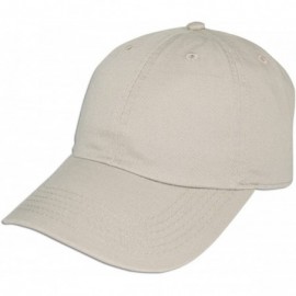 Baseball Caps Cotton Classic Dad Hat Adjustable Plain Cap Polo Style Low Profile Unstructured 1400 - Putty - CK12NAEMRMO $18.40