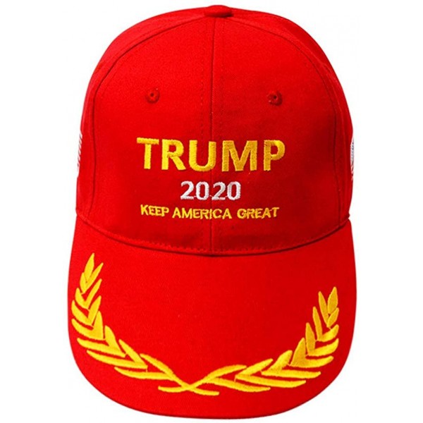 Baseball Caps Make America Great Again Donald Trump USA Cap Adjustable Baseball Hat - Red 4 - CL18IMO22ED $9.05