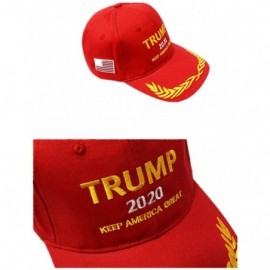 Baseball Caps Make America Great Again Donald Trump USA Cap Adjustable Baseball Hat - Red 4 - CL18IMO22ED $9.05