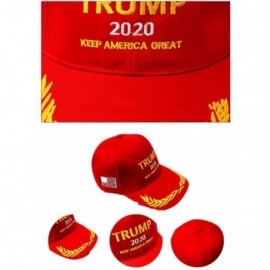 Baseball Caps Make America Great Again Donald Trump USA Cap Adjustable Baseball Hat - Red 4 - CL18IMO22ED $9.05