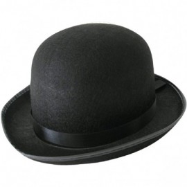 Cowboy Hats Men's Roaring 20's Black Felt Derby Light Bowler Top Hat - C117YGKN7L2 $20.85