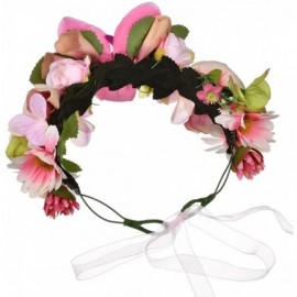 Headbands Maternity Woodland Photo Shoot Peony Flower Crown Hair Wreath Wedding Headband BC44 - Style 15 Orchid Pink - C318DC...
