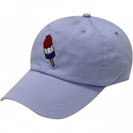 Baseball Caps Firecrackers Ice Cream Cotton Dad Caps - Sky - C412L9P51FP $14.32