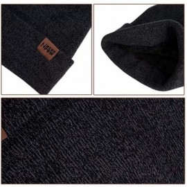 Skullies & Beanies Winter Beanie Gloves Touchscreen Infitiny - Beanie Black Dark Gray&black Rose - CB18AA2S63A $10.24