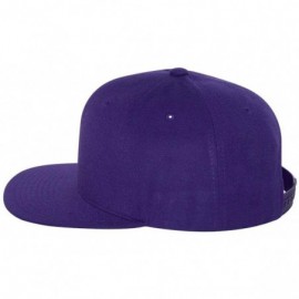 Visors Classics Flat Bill Snapback Cap - 6089M - Purple - CU11NANFK7X $12.44