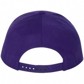 Visors Classics Flat Bill Snapback Cap - 6089M - Purple - CU11NANFK7X $12.44