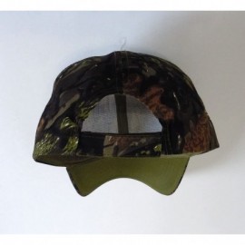 Baseball Caps Camouflage Hat with Hardwood Pattern- to Choose from - Dark Green Camo - C512D8MCBPP $9.54