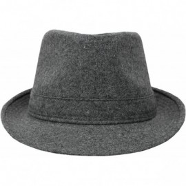 Fedoras Men's/Women's Cotton Blended Short Brim Fedora Hat Manhattan Hat - C.grey - CK180D4ASEO $18.39