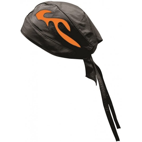 Skullies & Beanies Unisex Adult AL3231 Skull Cap - Black/Orange - CC11F4Z3DB1 $19.39