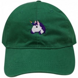 Baseball Caps Unicorn Cotton Baseball Dad Caps - Kelly Green - CS12O7SQDCL $13.93
