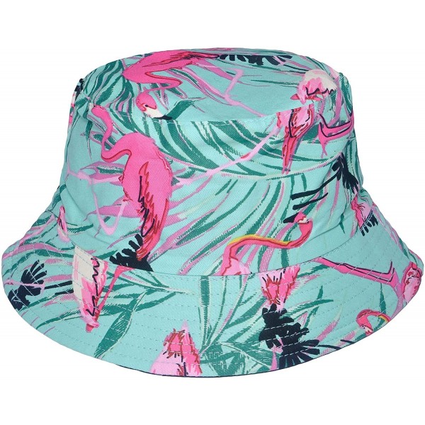 Bucket Hats Unisex Cute Unique Print Travel Bucket Hat Summer Fisherman Cap - Flamingos - C918TH6T4LS $16.22