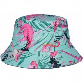 Bucket Hats Unisex Cute Unique Print Travel Bucket Hat Summer Fisherman Cap - Flamingos - C918TH6T4LS $16.22