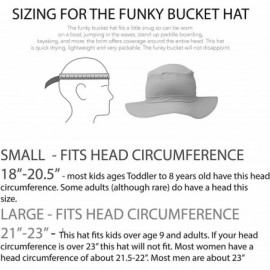 Bucket Hats Funky Bucket Women's- Kids & Men's Hat with UPF 50 UV Protection. Boonie Style Sun Hat - Khaki Large - CE1880N4QE...