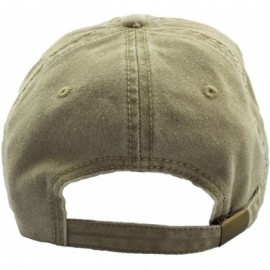 Baseball Caps NASA Worm Meatball Logo Embroidered Washed Space DAD Cap - Khaki - C7189N6L304 $9.06