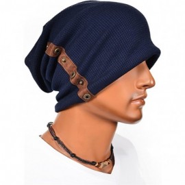 Skullies & Beanies FORBUSITE Knit Slouchy Beanie Hat Skull Cap for Mens Winter Summer - Black Cotton - CK11ROX3W0N $11.97