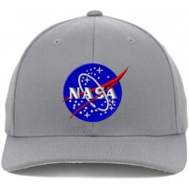 Baseball Caps Lunar NASA- Fine Finished Embroidered- Flexfit Hats - Gray - CZ12HYS9P1R $15.92