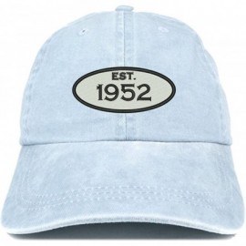 Baseball Caps Established 1952 Embroidered 68th Birthday Gift Pigment Dyed Washed Cotton Cap - Light Blue - CY180NGCQX6 $15.88