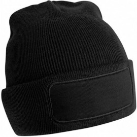 Skullies & Beanies Mens Pull On Warm Knitted Beanie Ski Hat - Black - C6116LRUOUJ $6.66