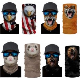 Balaclavas 4pcs 3D Print Multifunction Outdoor Headwear Face Dust Mask Cover Bandanas Magic Scarf - 4packm - C7197U2K0Z6 $22.08