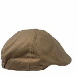 Newsboy Caps Women Men Unisex Woolen Duck Bill Ivy Cap with Elastic Band(Black) - Tan - CF18Q9CI65L $13.14