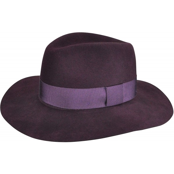 Fedoras Taylor Litefelt Wide Brim Fedora - Wine - CT11HN1BZAJ $49.18