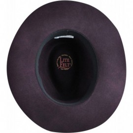 Fedoras Taylor Litefelt Wide Brim Fedora - Wine - CT11HN1BZAJ $49.18