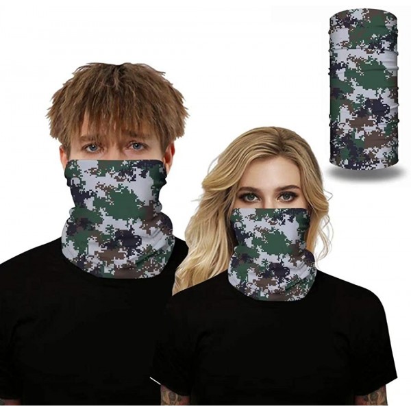 Balaclavas 2 Pcs Face Bandanas Mens Womens Headband Shield Scarf Neck Gaiters - Color Q - CC198O0SLSQ $12.36