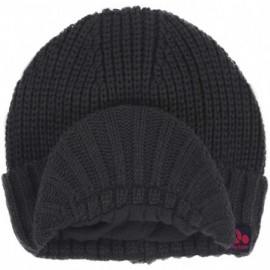 Visors Visor Beanie Winter Hats for Men Women Billed Beanie Fleece Lined Knit Ski Skull Cap - A-gray - CS18IOOKSTY $18.87