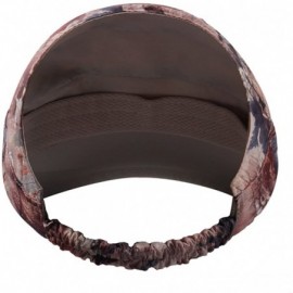 Baseball Caps Women's Visor Big Brim Quick Dry Open Top Hat UPF 50+ - Khaki - CJ18EAZ0RGK $9.46