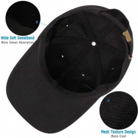 Baseball Caps Quick Dry Dad hat Baseball Cap Unstructured Plain Sport Hats Unisex - Black - CU18RYAS9OY $10.97