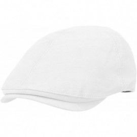 Newsboy Caps Simple Newsboy Hat Flat Cap SL3026 - White - C312GPWSBOF $27.51