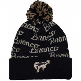 Skullies & Beanies Ford Bronco Beanie- 100% Acrylic Knit Cuffed Hat- One Size- Black - CB18AROKX0Y $19.69