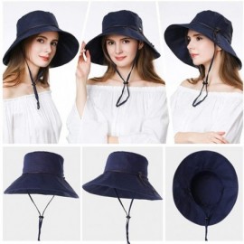 Sun Hats Womens Packable Ponytail SPF 50 Sun Hat Summer Gardening Hiking Fishing 55-61cm - Navy_99024 - CB18CWDQAD9 $19.71