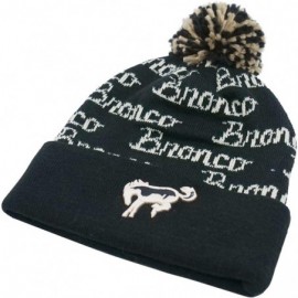 Skullies & Beanies Ford Bronco Beanie- 100% Acrylic Knit Cuffed Hat- One Size- Black - CB18AROKX0Y $19.69