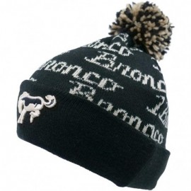 Skullies & Beanies Ford Bronco Beanie- 100% Acrylic Knit Cuffed Hat- One Size- Black - CB18AROKX0Y $19.69