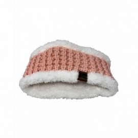 Skullies & Beanies Winter Beanie Headwrap Hat Cap Fashion Stretch Knit Fuzzy Polar Fleece Lined Ear Warmer Headband - Pink - ...