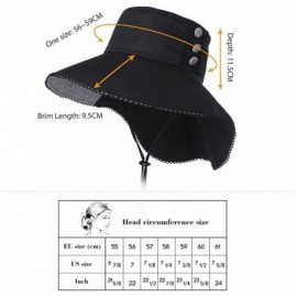 Sun Hats UV Protection Summer Sun Hat Women Packable Cotton Ponytail Chin Strap 55-59CM - 99034_beige - CM18DQWIUDU $16.23