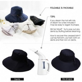 Sun Hats UV Protection Summer Sun Hat Women Packable Cotton Ponytail Chin Strap 55-59CM - 99034_beige - CM18DQWIUDU $16.23