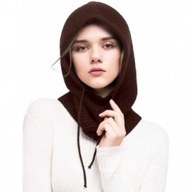Balaclavas Balaclava Hood hat Windproof Soft Cashmere Fleece Knitted Ski Face Mask for Men Women Children - Coffee - C4192OOC...