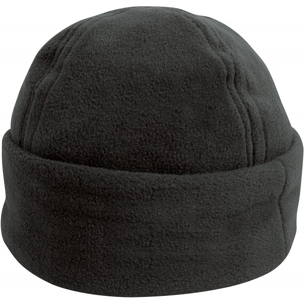 Skullies & Beanies Unisex Winter Essentials Active Fleece Ski Bob Hat - Black - C111L4A0JCF $10.98