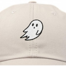 Baseball Caps Ghost Embroidery Dad Hat Baseball Cap Cute Halloween - Beige - CD18YR240SL $13.33