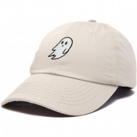 Baseball Caps Ghost Embroidery Dad Hat Baseball Cap Cute Halloween - Beige - CD18YR240SL $23.48