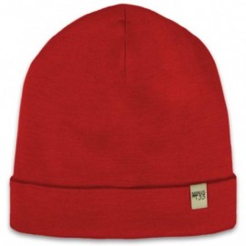 Skullies & Beanies Ridge Cuff Wool Beanie - True Red - CY18G07R9ZR $20.39