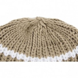 Skullies & Beanies Unisex Winter Knitted Warm Thick Outdoors Beanie Hat - Khaki 05 - CE184YLNTAU $7.77