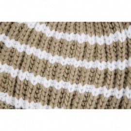 Skullies & Beanies Unisex Winter Knitted Warm Thick Outdoors Beanie Hat - Khaki 05 - CE184YLNTAU $7.77