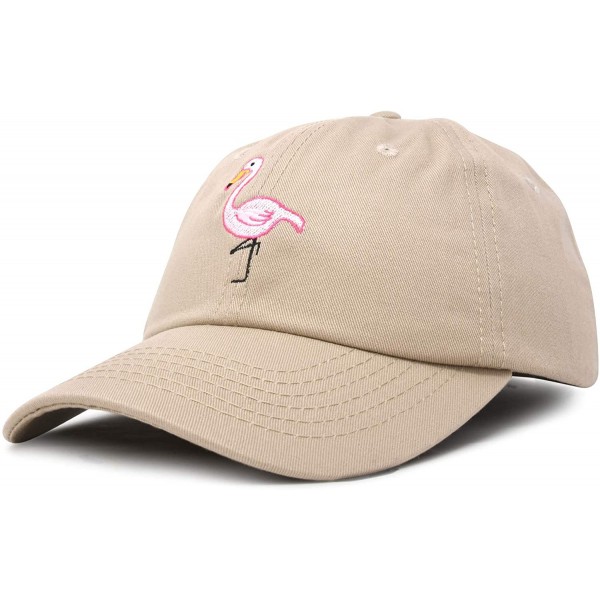 Baseball Caps Flamingo Hat Women's Baseball Cap - Khaki - CJ18M5ARH8C $11.59