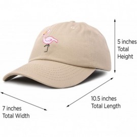 Baseball Caps Flamingo Hat Women's Baseball Cap - Khaki - CJ18M5ARH8C $11.59