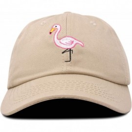 Baseball Caps Flamingo Hat Women's Baseball Cap - Khaki - CJ18M5ARH8C $11.59