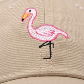 Baseball Caps Flamingo Hat Women's Baseball Cap - Khaki - CJ18M5ARH8C $11.59